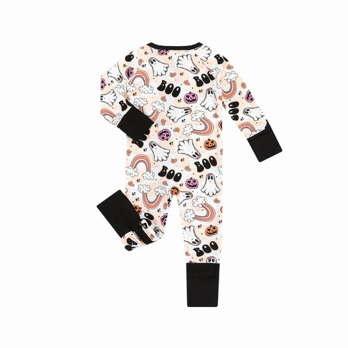 Baby Halloween Rainbow Ghost Bamboo Zip Sleeper