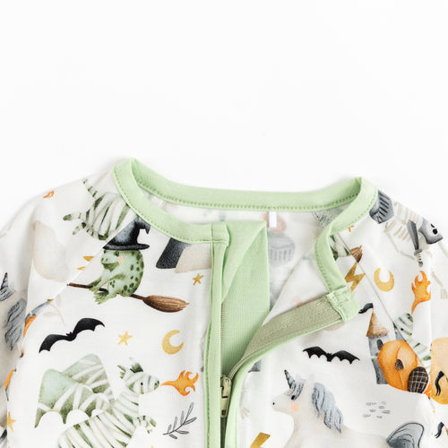 Halloween Unicorn Baby Bamboo Zipper Romper Pajamas