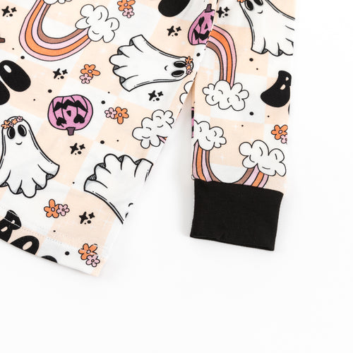 Halloween Pumpkin Ghost Rainbow Bamboo Long Sleeve Pajama Set