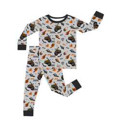 Kids Vintage Motorcycle Braaap Bamboo Two-Piece Pajama Set