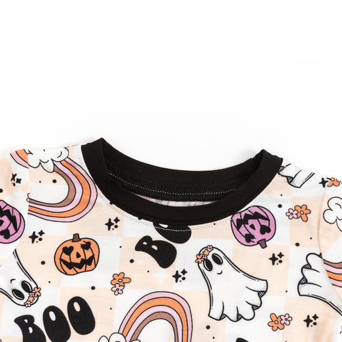 Halloween Pumpkin Ghost Rainbow Bamboo Long Sleeve Pajama Set