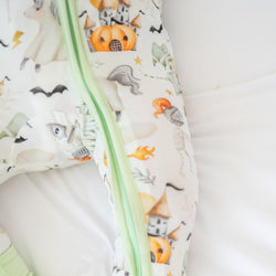 Halloween Unicorn Baby Bamboo Zipper Romper Pajamas