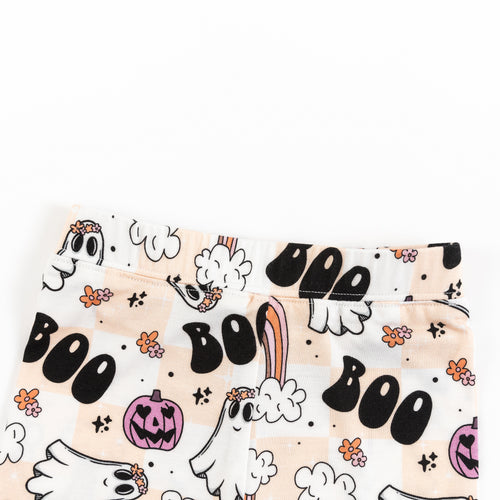 Halloween Pumpkin Ghost Rainbow Bamboo Long Sleeve Pajama Set