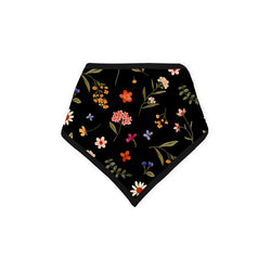 Midnight Wildflower Floral Fantasy Bamboo Baby Bib