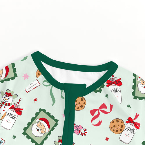Bamboo Baby Zipper Romper Pajama Christmas Santa’s Sweet Treats