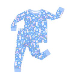 Kids Garden Bunny Blossom Bamboo Two-Piece Pajama Set