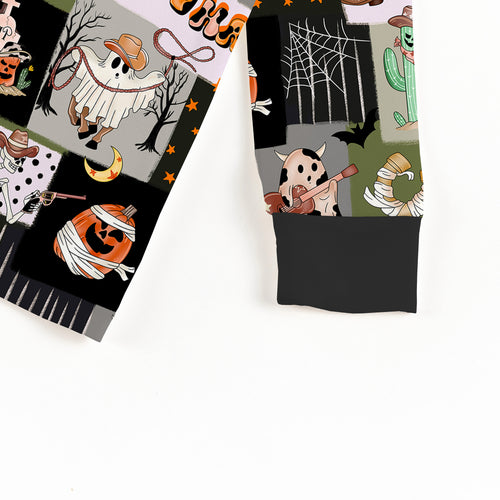 Halloween Western Cowboy Patchwork Kids Bamboo Two-Piece Pajama Set