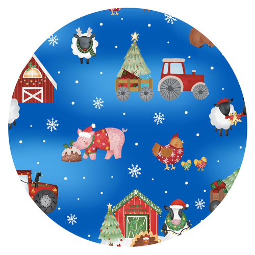 Bamboo Kids Two-Piece Pajama Set Christmas Western Barnyard Animals