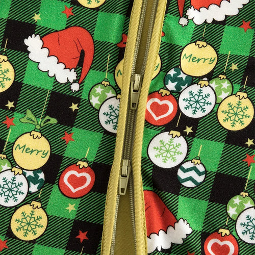 Bamboo Baby Zipper Romper Pajama Christmas Hat Element
