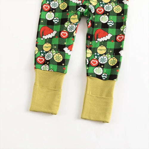 Bamboo Baby Zipper Romper Pajama Christmas Hat Element