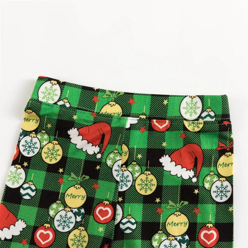 Bamboo Kids Two-Piece Pajama Set Christmas Hat Element