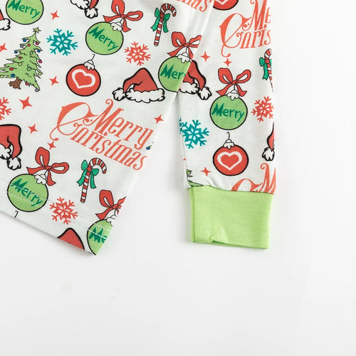 Bamboo Kids Two-Piece Pajama Set Merry Christmas Santa Hat