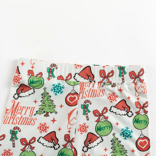 Bamboo Kids Two-Piece Pajama Set Merry Christmas Santa Hat