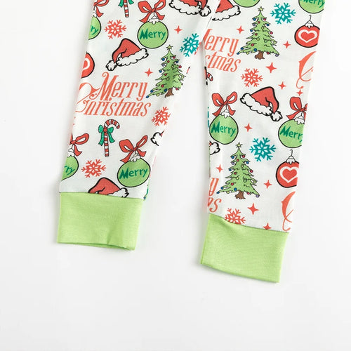 Bamboo Kids Two-Piece Pajama Set Merry Christmas Santa Hat