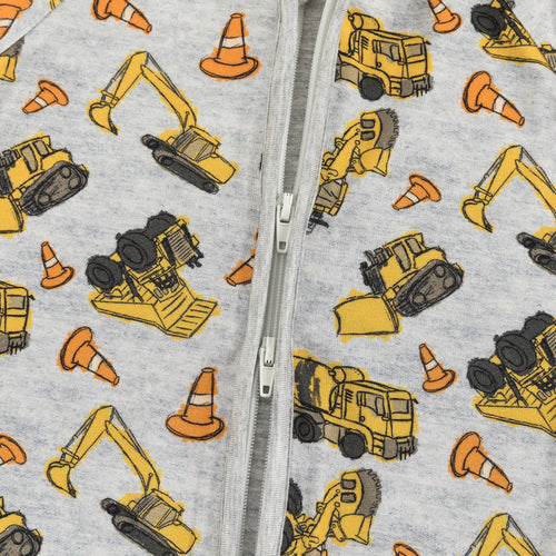 Baby Excavator Pattern Bamboo Viscose Zippy Romper