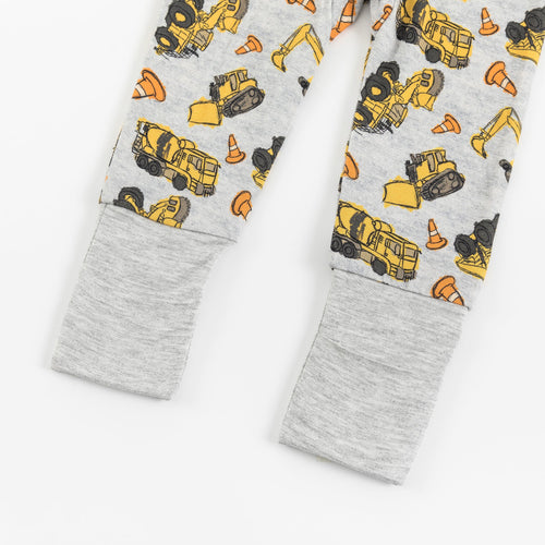 Baby Excavator Pattern Bamboo Viscose Zippy Romper