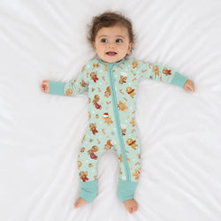 Bamboo Baby Zipper Romper Pajama Christmas Gingerbread Sweet Bakery