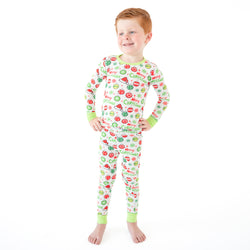 Merry Christmas Snowflake Bamboo Long Sleeve Pajama Set