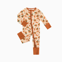 Baby Christmas Gingerbread Print Bamboo Zip Sleeper