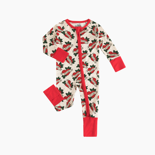Mom Love Bamboo Zipper Romper